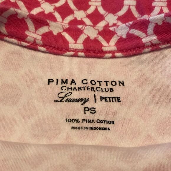 3 for $30! Charter club patterned pink top - Picture 4 of 7